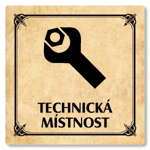 Technická místnost, 148x148mm, pergamen, Nebraska
